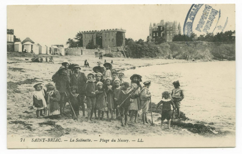 Carte postale ancienne 71. -  Saint-Briac. - La Salinette. - Plage du Nessey. - Ll