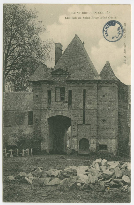 Carte postale ancienne Saint-Brice-En-Cogles   Château de Saint-Brice (côté Ouest)