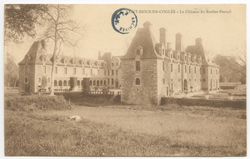 Carte postale ancienne 238 - Saint-Brice-En-Cogles - Le Château du Rocher Portail