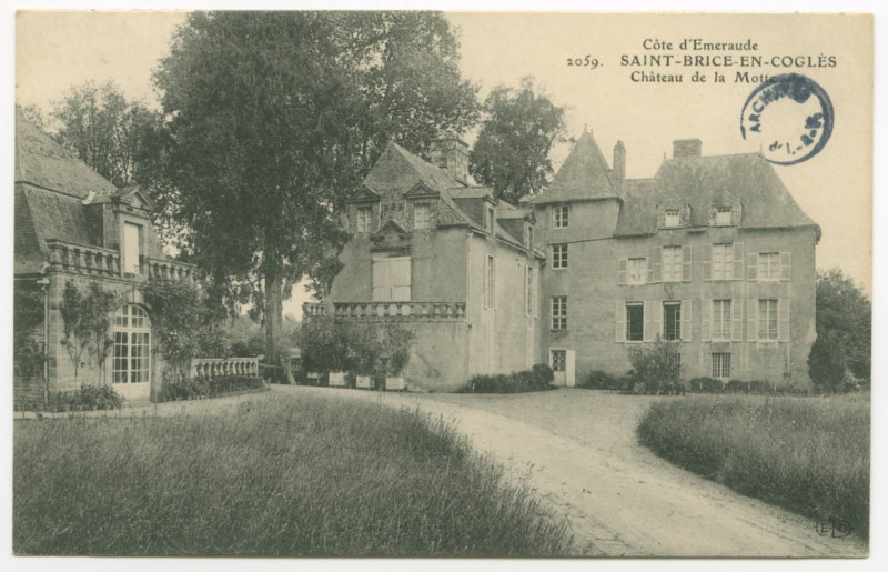 Carte postale ancienne 2059. Saint-Brice-En-Cogles - Château de la Motte Côte d'Emeraude