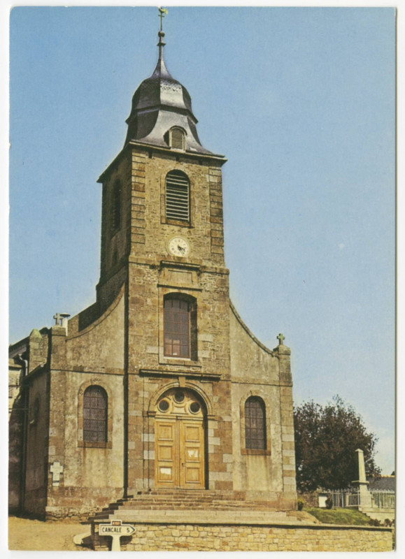 Carte postale ancienne Saint-Coulomb (Ille et Vilaine). -L'Eglise