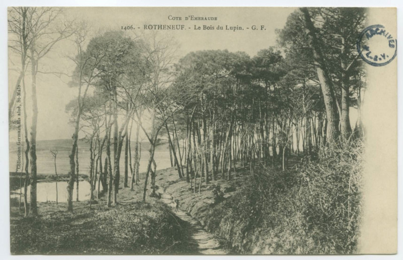 Carte postale ancienne 1406.- Rotheneuf - Le Bois du Lupin - Côte d'Emeraude