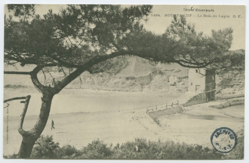 Carte postale ancienne 1484. - Rotheneuf - Le Bois du Lupin - Côte d'Emeraude