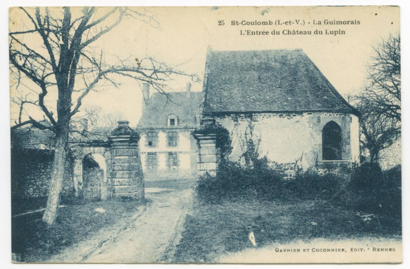 Carte postale ancienne 25 - Saint-Coulomb (I.-et-V.) - La Guimorais - L'Entrée du Château du Lupin