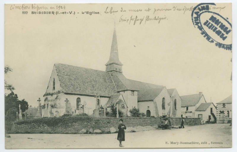 Carte postale ancienne 809 Saint-Didier (I.-et-V.) - L'Eglise
