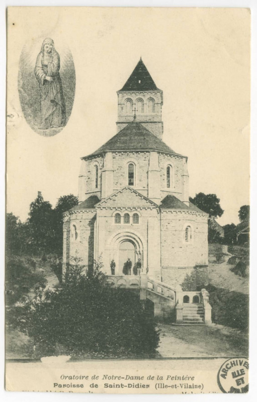 Carte postale ancienne Oratoire de Notre-Dame de la Peinière - Paroisse de Saint-Didier (Ille-et-Vilaine).
