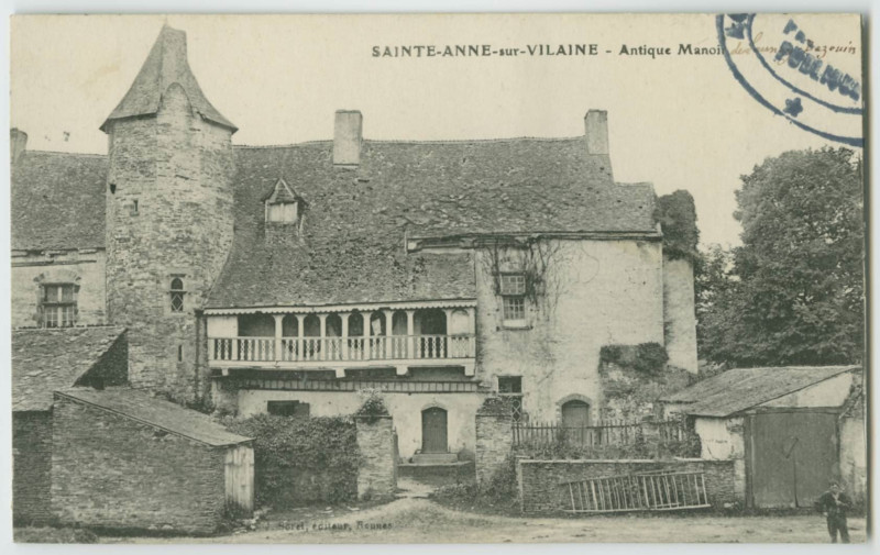 Carte postale ancienne Sainte-Anne-sur-Vilaine ( I.-et-V.) - Antique manoir