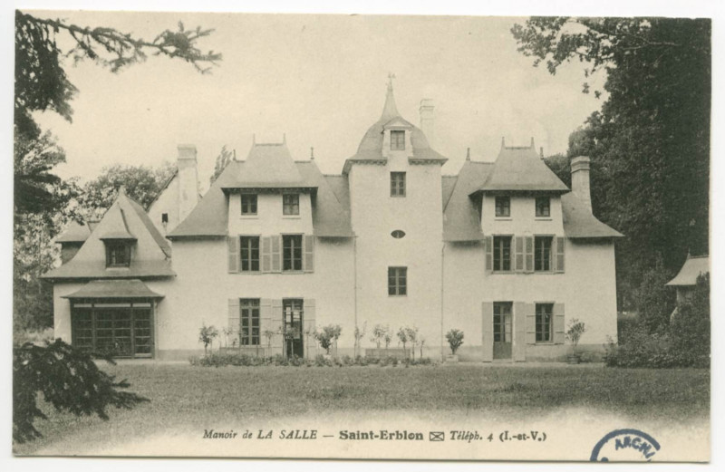 Carte postale ancienne Manoir de la Salle - Saint-Erblon