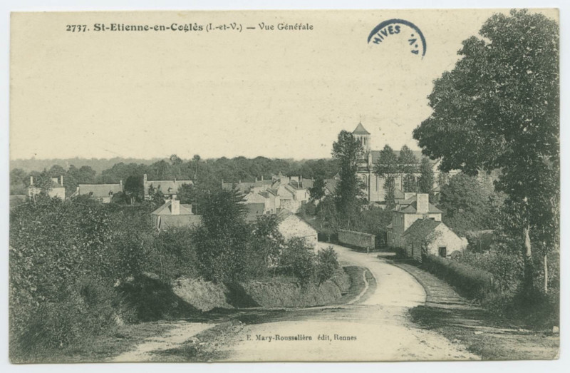 Carte postale ancienne 2737.  Saint-Etienne-en-Coglès (I.et-V.) - Vue Generale