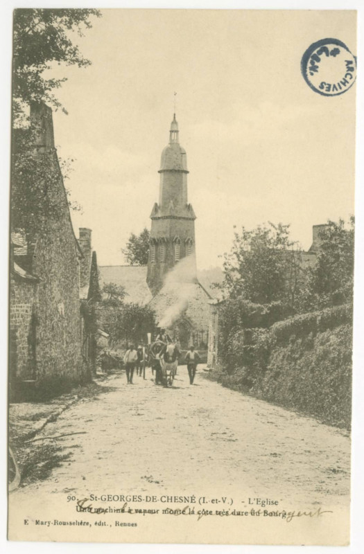 Carte postale ancienne 90. - Saint-Georges-De-Chesne (I.-et-V.) - L'Eglise