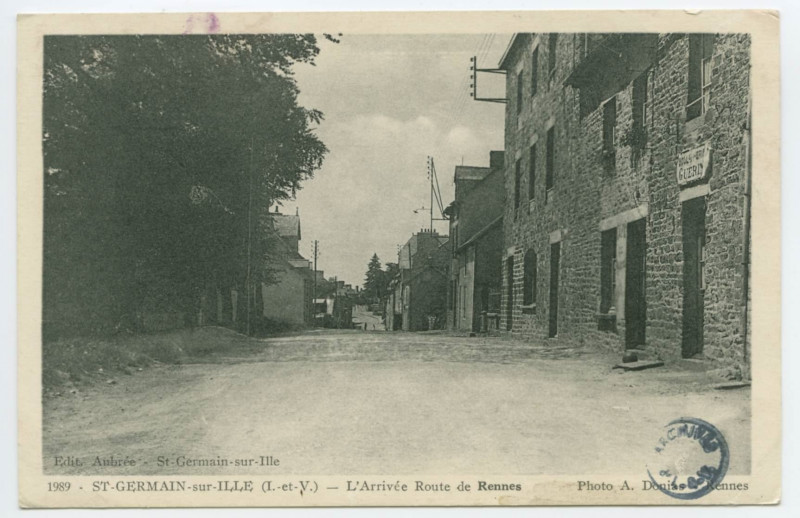 Carte postale ancienne 1989 - Saint-Germain-Sur-Ille (I.-et-V.). - L'Arrivée Route de Rennes