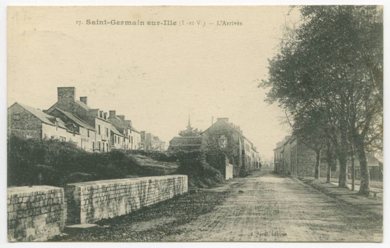 Carte postale ancienne 17 . Saint-Germain-Sur-Ille (I.-et-V.). - L'Arrivée