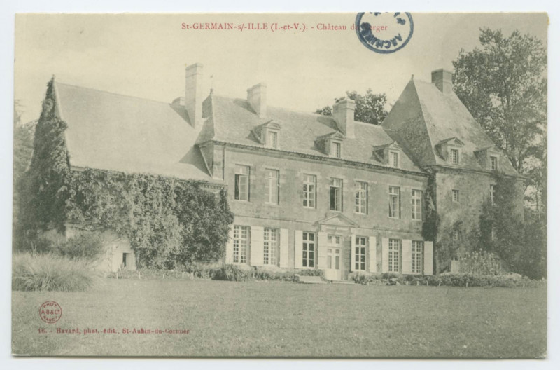 Carte postale ancienne Saint-Germain-Sur-Ille (I.-et-V.). - Château du Verger