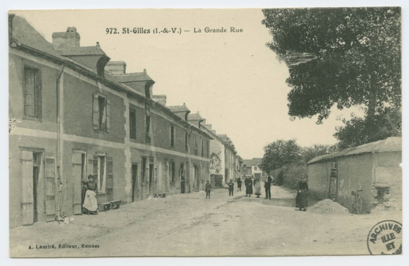 Carte postale ancienne 972. Saint-Gilles (I.-et-V.) - La Grande Rue