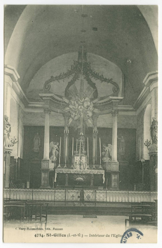 Carte postale ancienne 4734. Saint-Gilles (I.-et-V.) - Intérieur de l'Eglise