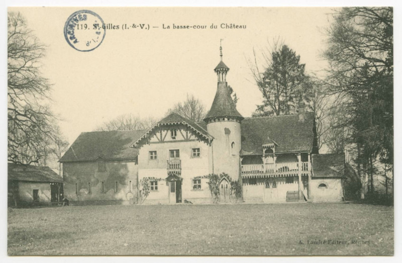 Carte postale ancienne 119. Saint-Gilles (I.-et-V.) - La basse-cour du Château