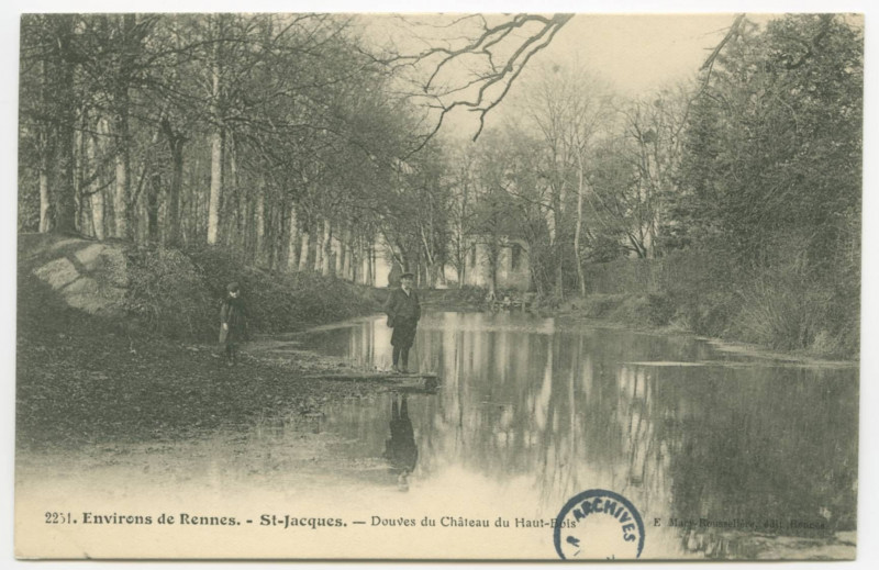 Carte postale ancienne 2251. Environs de Rennes. - St-Jacques. - Douves du Château du Haut-Bois