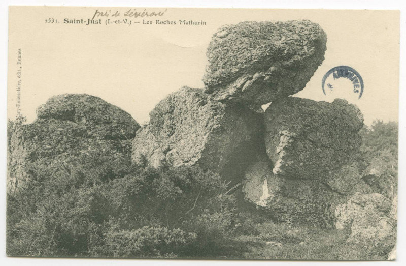 Carte postale ancienne 2531 .  St-Just (I.-et-V.) - Les Roches Mathurin