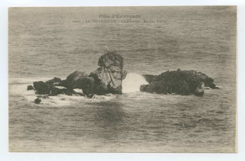 Carte postale ancienne Côte d'Emeraude 2017. Saint-Lunaire.- Le Décollé - Rocher David