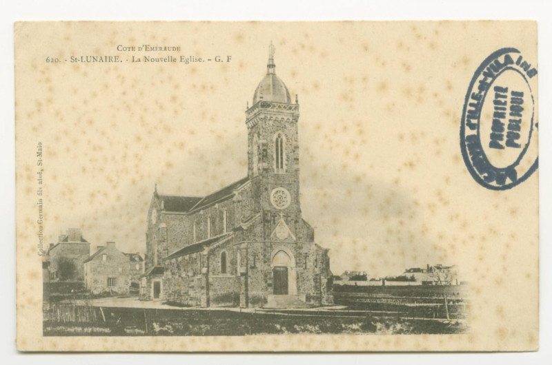 Carte postale ancienne Côte d'Emeraude 620.-  Saint-Lunaire - La Nouvelle Eglise