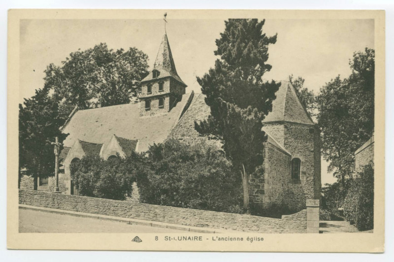 Carte postale ancienne 8 - Saint-Lunaire - L' ancienne Eglise
