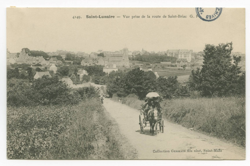 Carte postale ancienne 4149 -  Saint-Lunaire - Vue prise de la route de Saint-Braic