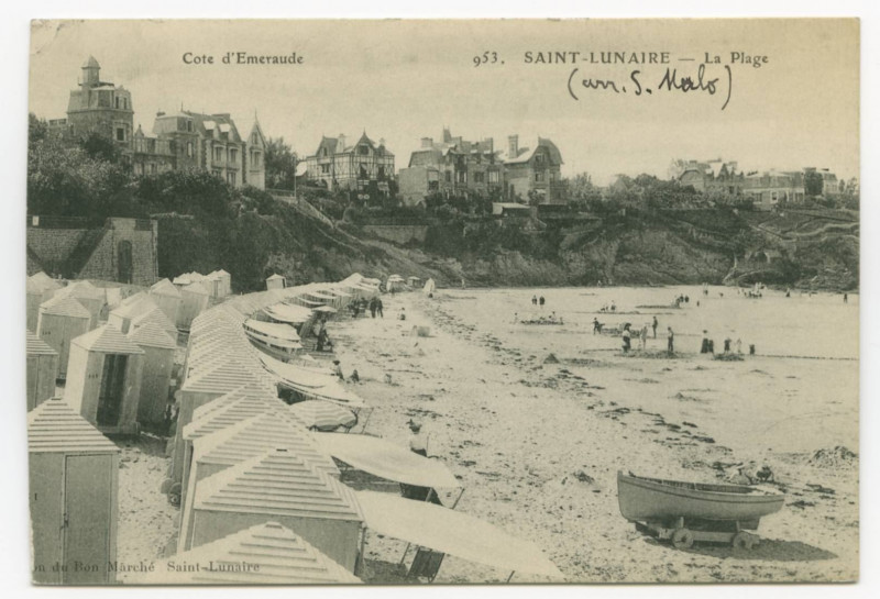 Carte postale ancienne Coye d'Emeraude 953 - Saint-Lunaire - La Plage
