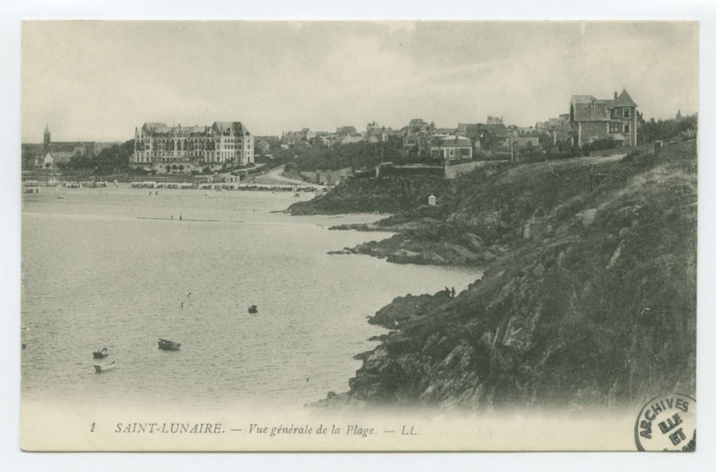 Carte postale ancienne 1 - Saint-Lunaire - Vue Generale de la Plage