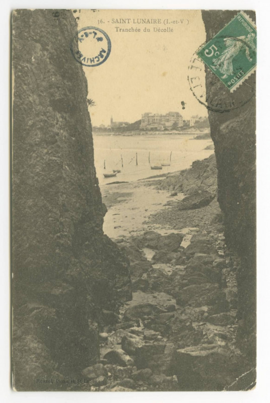 Carte postale ancienne 36. - Saint-Lunaire (I.-et-V) Tranchée du Décollé