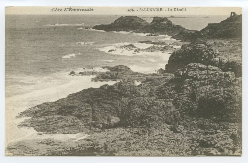 Carte postale ancienne Côte d'Emeraude 1676.  -  Saint-Lunaire - Le Décollé