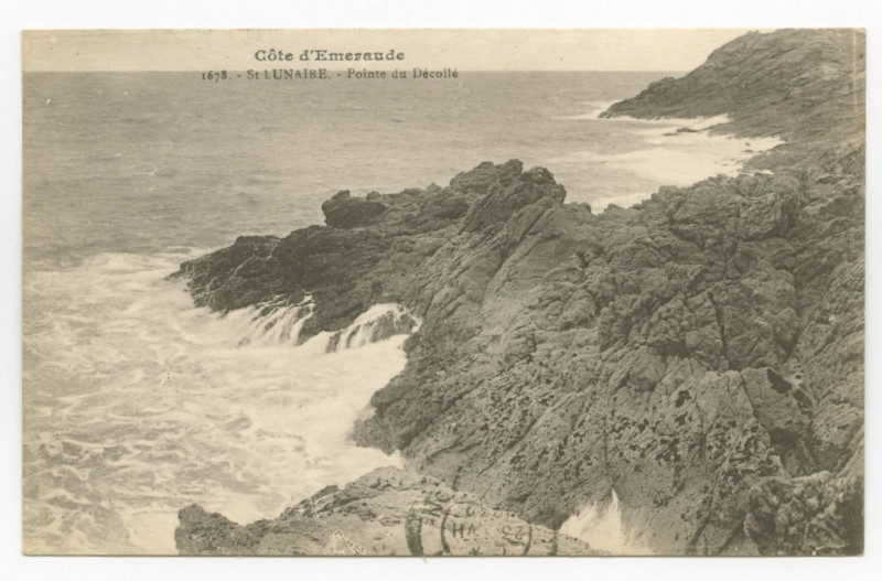 Carte postale ancienne Côte d'Emeraude 1678.  -  Saint-Lunaire - Pointe du  Décollé