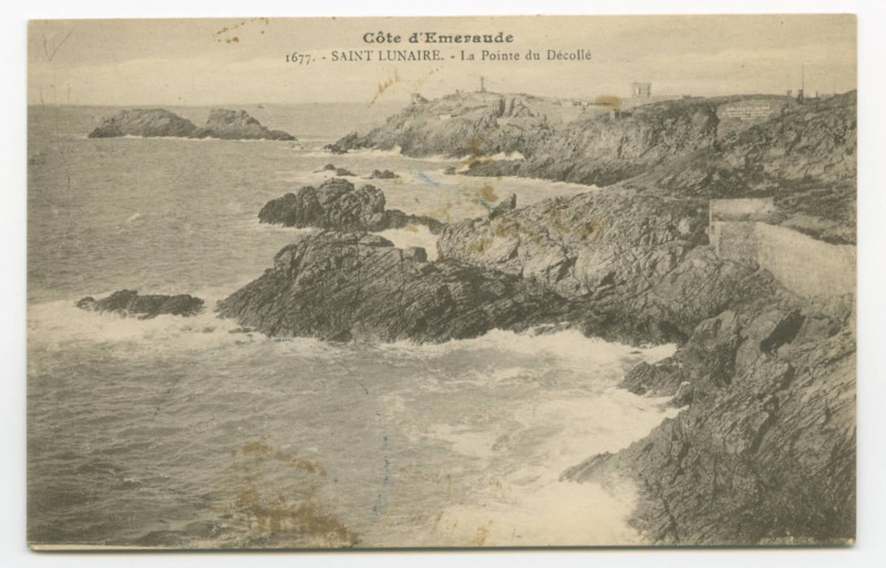 Carte postale ancienne Côte d'Emeraude 1677. - Saint-Lunaire. - La Pointe du Décollé