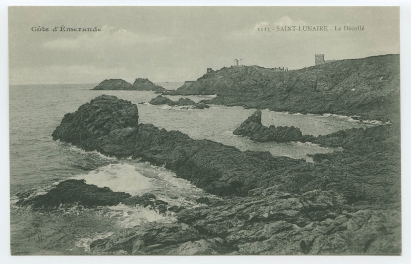 Carte postale ancienne Côte d'Emeraude 1677. - Saint-Lunaire. - La Pointe du Décollé