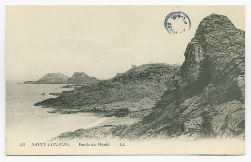 Carte postale ancienne 56. - Saint-Lunaire -Pointe du  Decollé