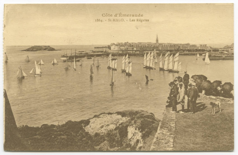Carte postale ancienne 1864 - Saint-Malo.- Les régates.