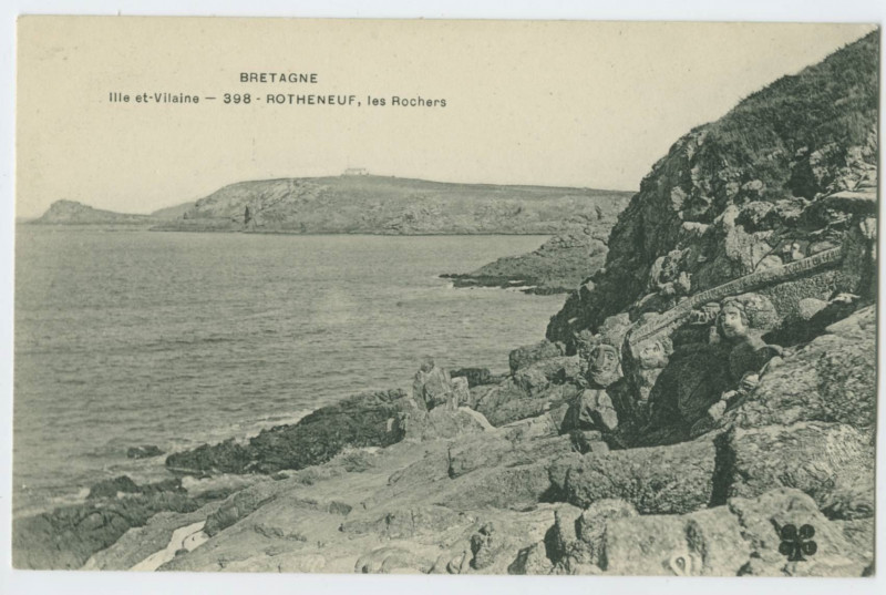 Carte postale ancienne Ille-et-Vilaine - 398 -  Rothéneuf, les rochers