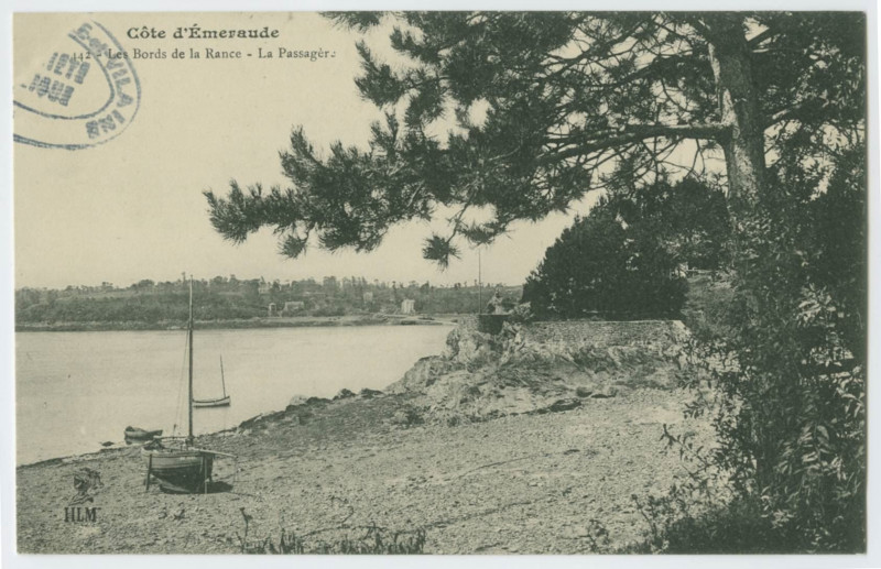 Carte postale ancienne 1442 - Les bords de la Rance - La Passagère