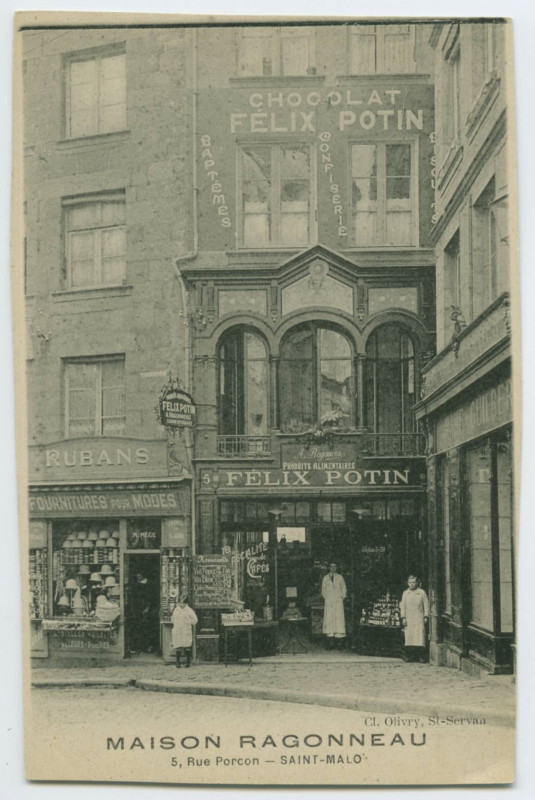 Carte postale ancienne Maison Ragonneau 5, Rue Porcon - Saint-Malo