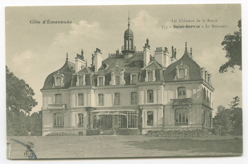 Carte postale ancienne Les châteaux de la Rance 733  Saint-Servan - La Briantais
