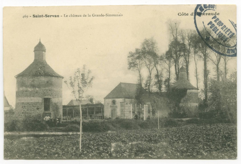 Carte postale ancienne 469 Saint-Servan - Le château de la Grande-Simonnais.