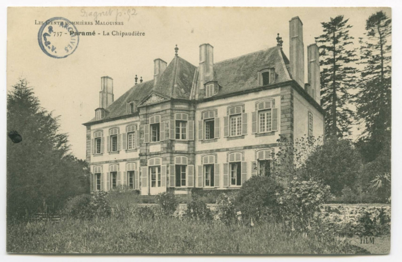 Carte postale ancienne Les gentilhommières malouines  737 - Parame - La Chipaudière.
