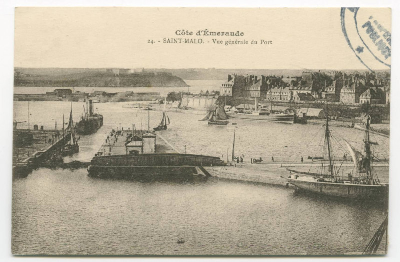 Carte postale ancienne 24  Saint-Malo - Vue Generale du port.