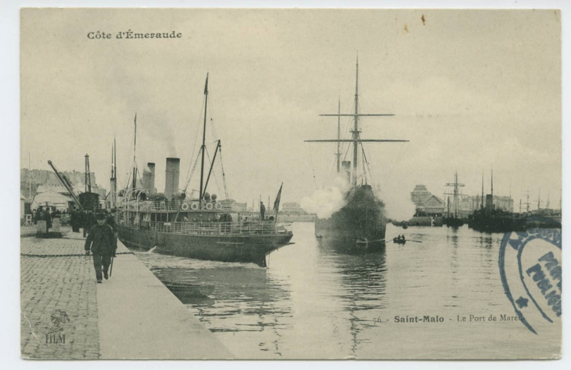 Carte postale ancienne 76  Saint-Malo - Le port de marée.