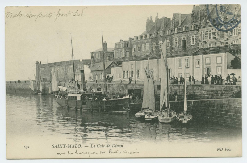 Carte postale ancienne 191  Saint-Malo - La cale de Dinan.