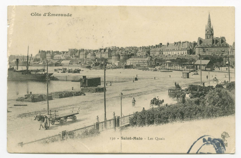 Carte postale ancienne 130  Saint-Malo - Les quais.