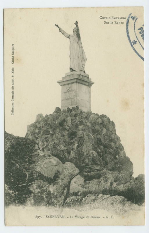 Carte postale ancienne 897 - Saint-Servan - La vierge de Bizeux. - G.F.