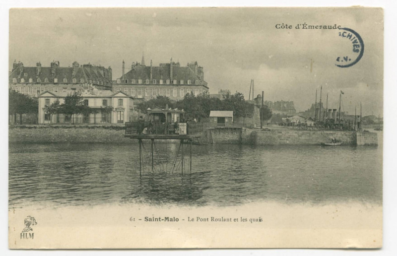 Carte postale ancienne 61  Saint-Malo - Le pont roulant et les quais.