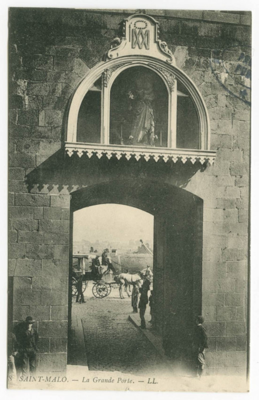 Carte postale ancienne 8 - Saint-Malo - La Grande Porte.- Ll.