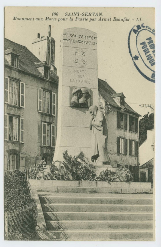 Carte postale ancienne 100  Saint-Servan - Monument aux morts pour la patrie par Armel Beaufils.