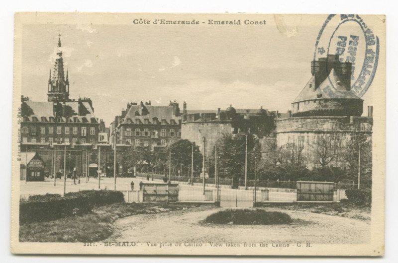 Carte postale ancienne 2211 Saint-Malo - Vue prise du casino - View taken from the casino.